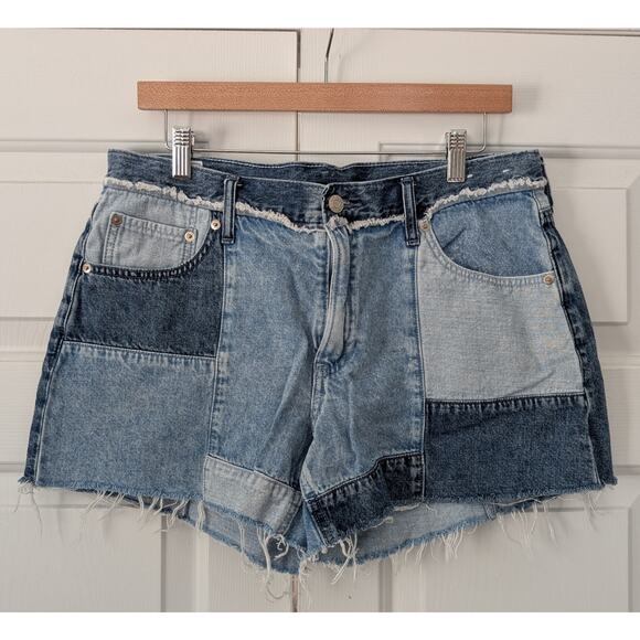 Gap Patchwork Low Rise Denim Shorts - Picture 1 of 5
